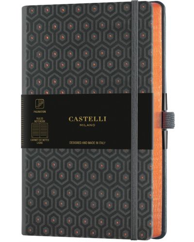 Бележник Castelli Copper & Gold - Honey Copper, 9 x 14 cm, линиран - 1