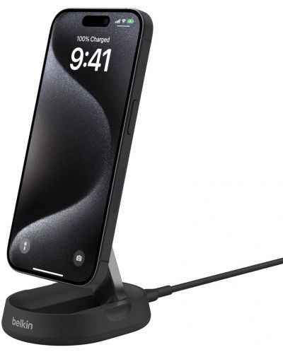 Безжично зарядно Belkin - Boost Charge Pro Convertible, Qi2, 15W, черно - 2