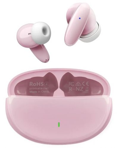 Безжични слушалки ProMate - Lush, TWS, розови - 1