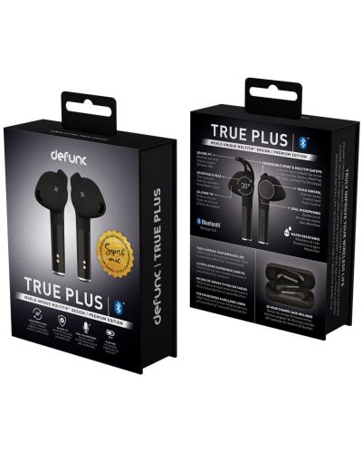Безжични слушалки Defunc - TRUE PLUS, TWS, черни - 7