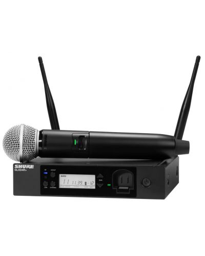 Безжична микрофонна система Shure - GLXD24R+/SM58, черна - 1