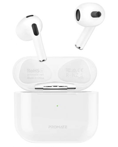 Безжични слушалки ProMate - FreePods-2, TWS, бели - 1