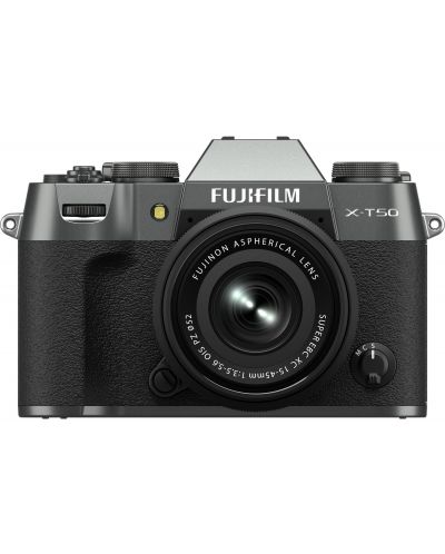 Безогледален фотоапарат Fujifilm - X-T50, XC 15-45 mm, f/3.5-5.6, Charcoal Silver - 3