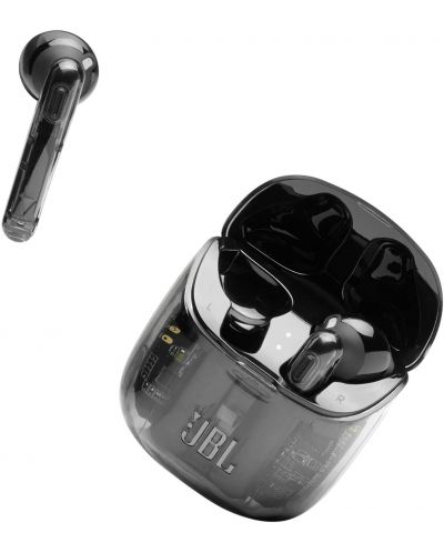 Безжични слушалки с микрофон JBL - T225 Ghost, TWS, черни - 2