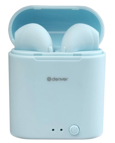 Безжични слушалки Denver - TWE-46, TWS, сини - 1