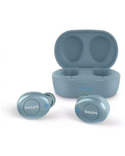 Безжични слушалки с микрофон Philips - TAT2205, TWS, сини - 2