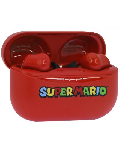 Детски слушалки OTL Technologies - Super Mario, TWS, червени/черни - 4