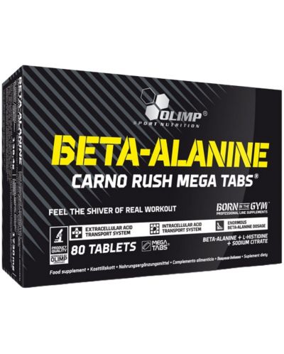 Beta-Alanine Carno Rush Mega Tabs, 80 таблетки, Olimp - 1