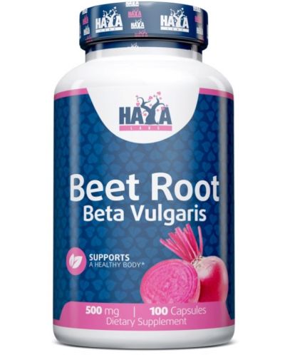 Beet root Beta Vulgaris, 500 mg, 100 капсули, Haya Labs - 1