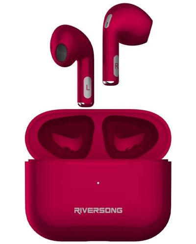 Безжични слушалки Riversong - Air Mini Pro, TWS, червени - 1