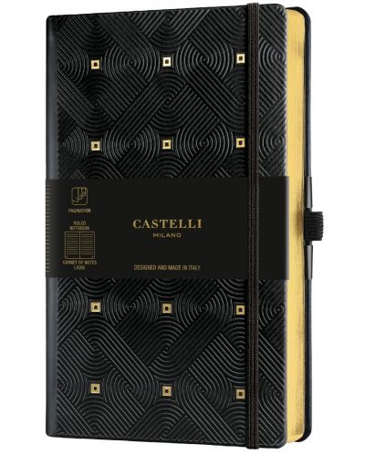 Бележник Castelli Copper & Gold - Maya Gold, 13 x 21 cm, бели листове - 1