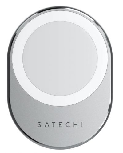 Безжично зарядно за кола Satechi - Magnetic, 7.5W, сребристо - 2