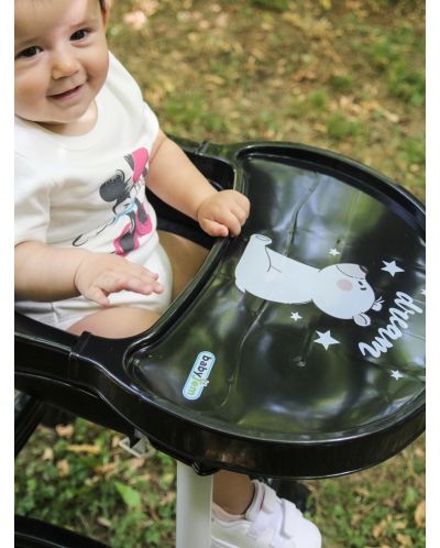Бебешко столче за хранене BabyJem - Черно - 6