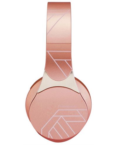 Безжични слушалки с микрофон PowerLocus - EDGE, розови/бели - 3