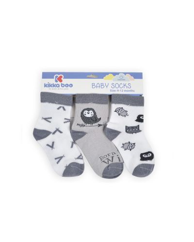 Бебешки чорапи KikkaBoo - Памучни, 6-9 месеца