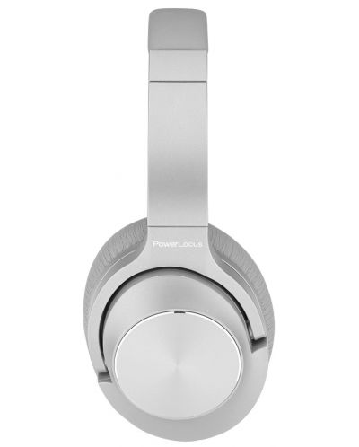 Безжични слушалки с микрофон PowerLocus - CD, ANC, сребристи - 3