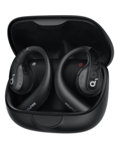 Безжични слушалки Anker - SoundCore AeroFit Pro, черни - 6