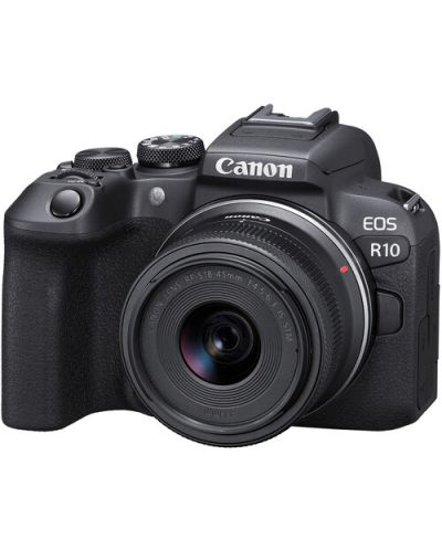 Безогледален фотоапарат Canon - EOS R10, RF-S 18-45 IS STM, Black - 1