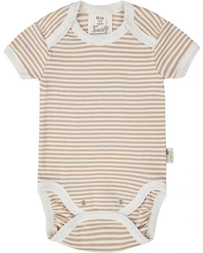 Бебешко боди с къс ръкав Bio Baby - Органичен памук, 62 cm, 3-4 месеца, на райе - 1