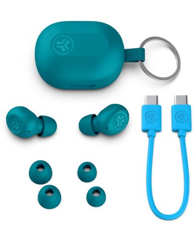 Безжични слушалки JLab - JBuds Mini, TWS, сини - 5