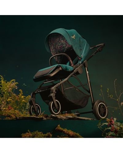 Бебешка количка KindreKraft - All Road, Nature Vibes, зелена - 2