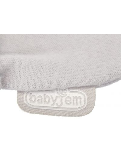 Бебешка шапка с уши BabyJem - За новородено, сива - 4
