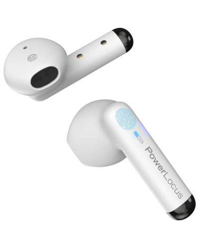 Безжични слушалки PowerLocus - PLX1, TWS, бели - 3