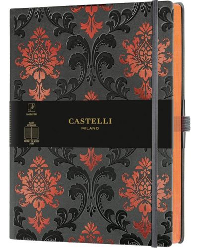 Бележник Castelli Copper & Gold - Baroque Copper, 19 x 25 cm, линиран - 1