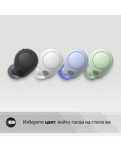 Безжични слушалки Sony - WF-C700N, TWS, ANC, зелени - 7