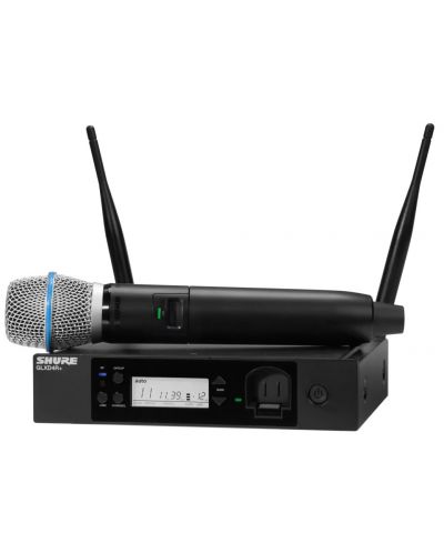 Безжична микрофонна система Shure - GLXD24R+/B87A, черна - 1