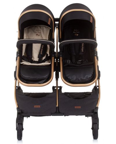 Бебешка количка за близнаци Chipolino - Дуо Смарт, абанос - 8