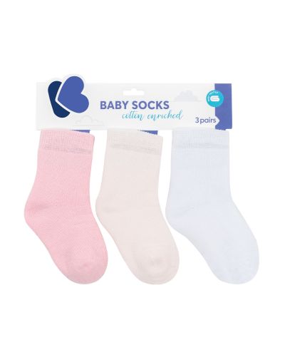 Бебешки чорапи KikkaBoo - Памучни, 6-12 месеца, розови - 1