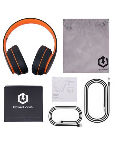 Безжични слушалки PowerLocus - P6, оранжеви - 6