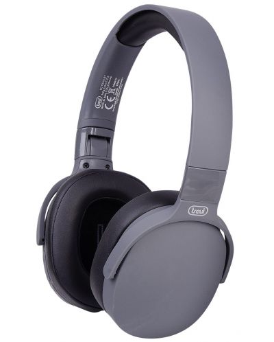 Безжични слушалки с микрофон Trevi - DJ 12E45 BT, черни/сиви - 1