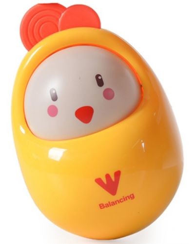 Бебешка играчка Huanger - Roly Poly, пиле - 3