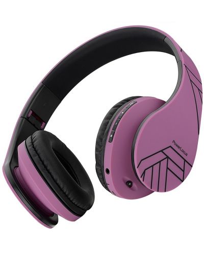 Безжични слушалки PowerLocus - P2, черни/лилави - 2