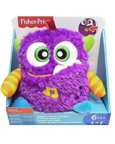 Бебешка играчка Fisher Price - Смеещо се плюшено чудовище - 1