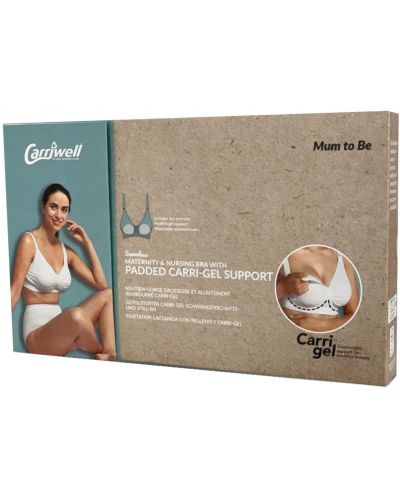 Безшевен сутиен за кърмене с подплънки Carriwell - GelWire, размер 2XL, бял - 6