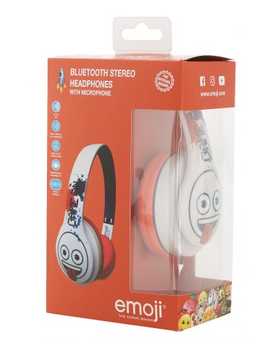 Детски слушалки с микрофон Emoji - Game, безжични, сини - 8