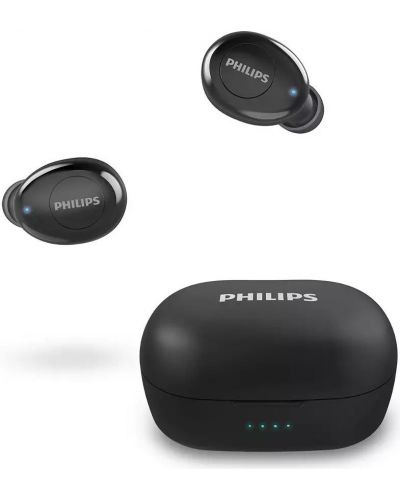Безжични слушалки с микрофон Philips - TAT2205, TWS, черни - 3