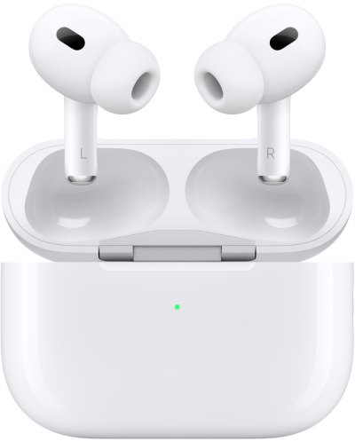 Безжични слушалки Apple - AirPods Pro 2nd Gen USB-C, TWS, ANC, бели - 1