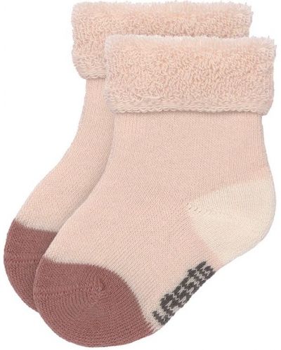Бебешки чорапи Lassig - 0-4 месеца, бели-розови, 3 чифта - 3