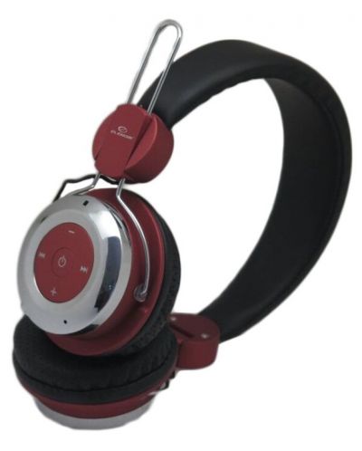 Безжични слушалки с микрофон Elekom - EK-1008, червени - 1