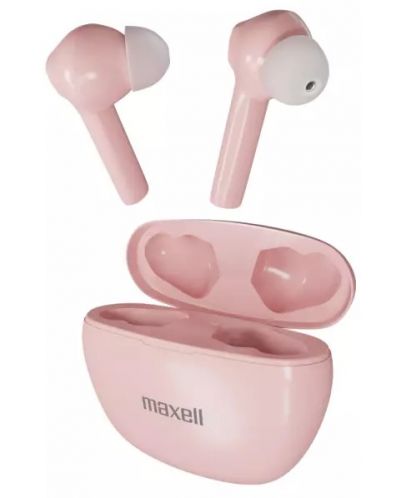 Безжични слушалки Maxell - Dynamic, TWS, розови - 1