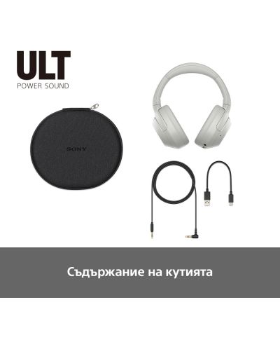 Безжични слушалки Sony - WH ULT Wear, ANC, бели - 11