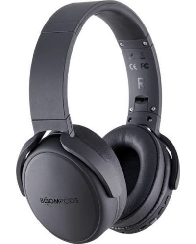 Безжични слушалки с микрофон Boompods - Headpods Pro, черни - 1