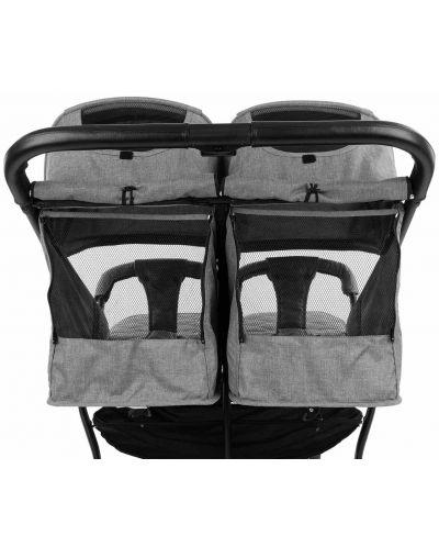 Бебешка количка за близнаци KikkaBoo - Happy 2, Light Grey - 6