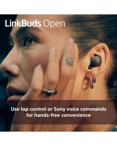  Безжични слушалки Sony - LinkBuds Open, TWS, черни - 9