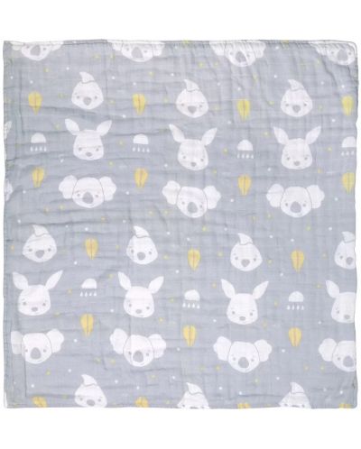 Бебешко муселиново одеяло Playgro - Fauna Friends, 70 х 70 cm - 1