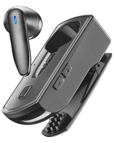 Безжична слушалка с микрофон Cellularline - Clip Pro, черна - 1